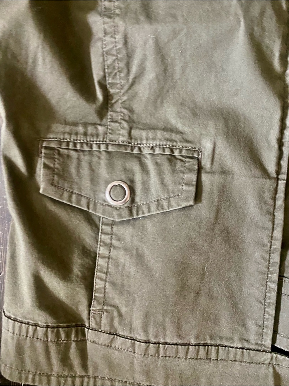 Chico's Olive Utility Vest with Snap Pockets Medium - Picture 2 of 6